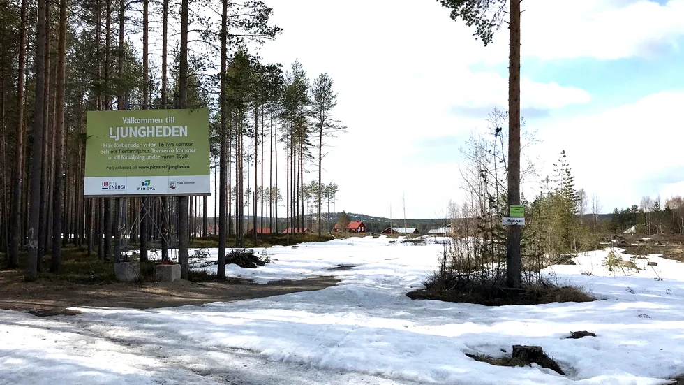 Nya bostadsområdet Ljungheden i Bergsviken är ett av områdena som väntar på att bebyggas i Piteå kommun.