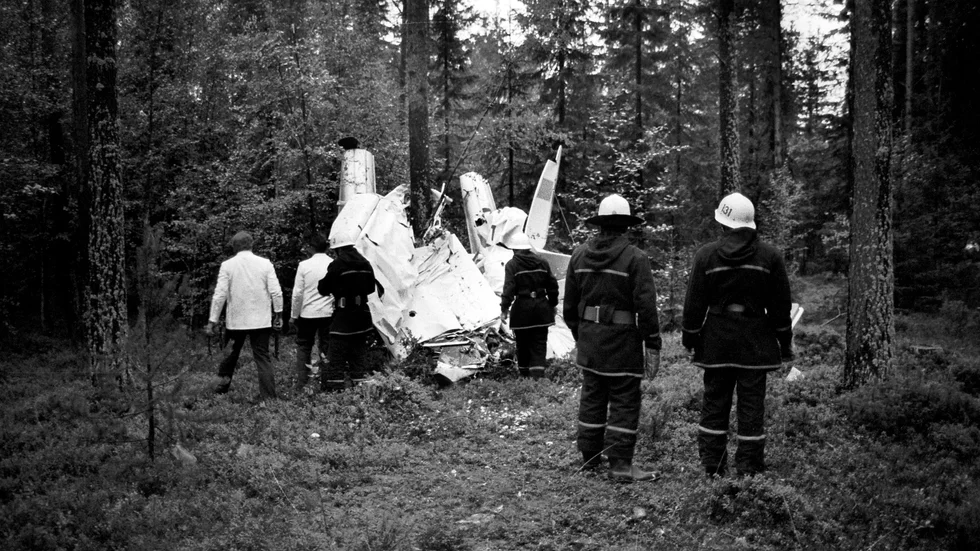 Piloten Bertil Jonsson, 26 år var en rutinerad flygare med över 200 flygtimmar, berättar fotografen Gunnar Westergren om sin bild.