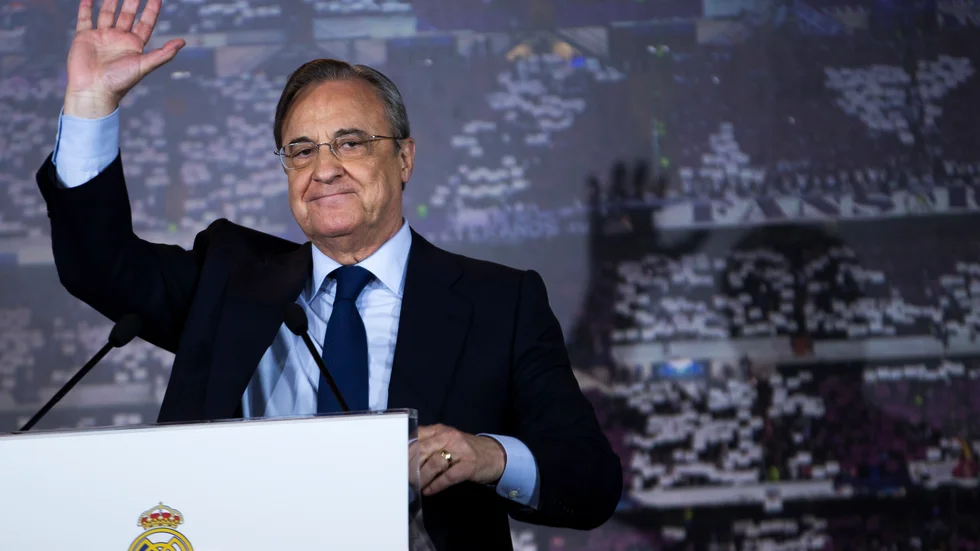 Real Madrids ordförande Florentino Pérez var drivande i superligaplanerna. Arkivbild.