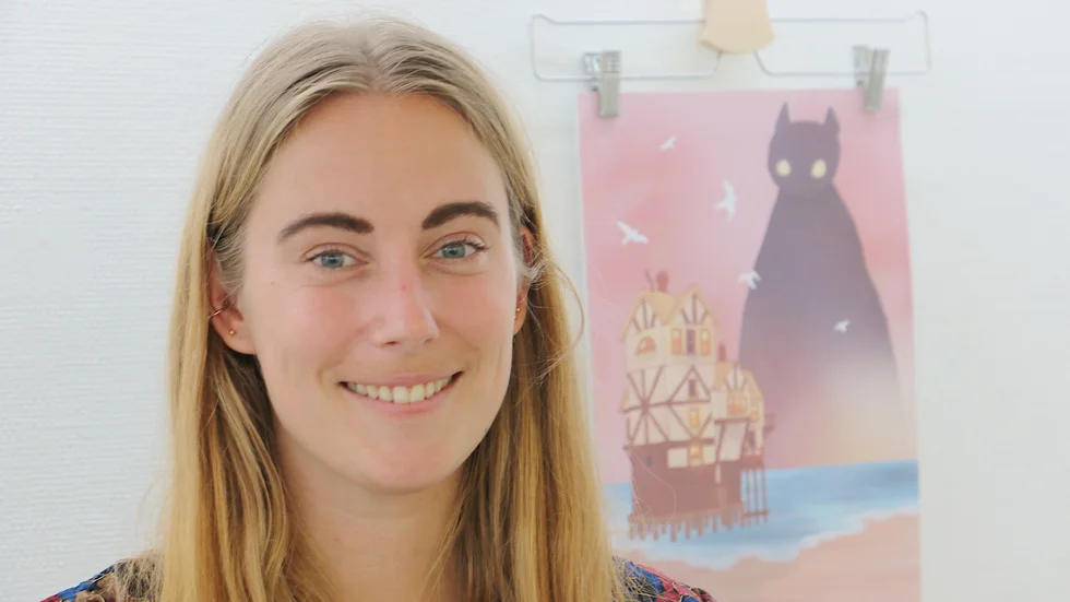 Jenny Jansson jobbar med boken om hur monstret letar efter ett nytt ställe att bo på. Om ett år ska boken vara klar, och då får vi veta om monstret hittar ett nytt hem.