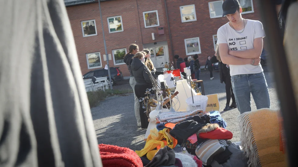 Loppisen lockade många besökare under dagen.
