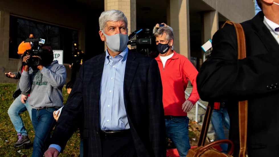 Michigans före detta guvernör Rick Snyder. Bild från tidigare i år.