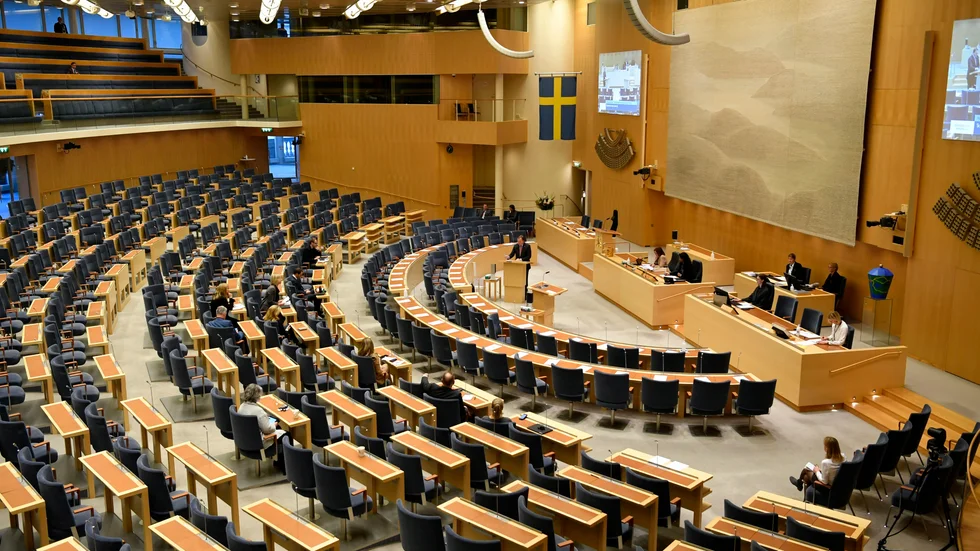 Det blir ingen fulltalig riksdag på onsdag. Arkivbild.