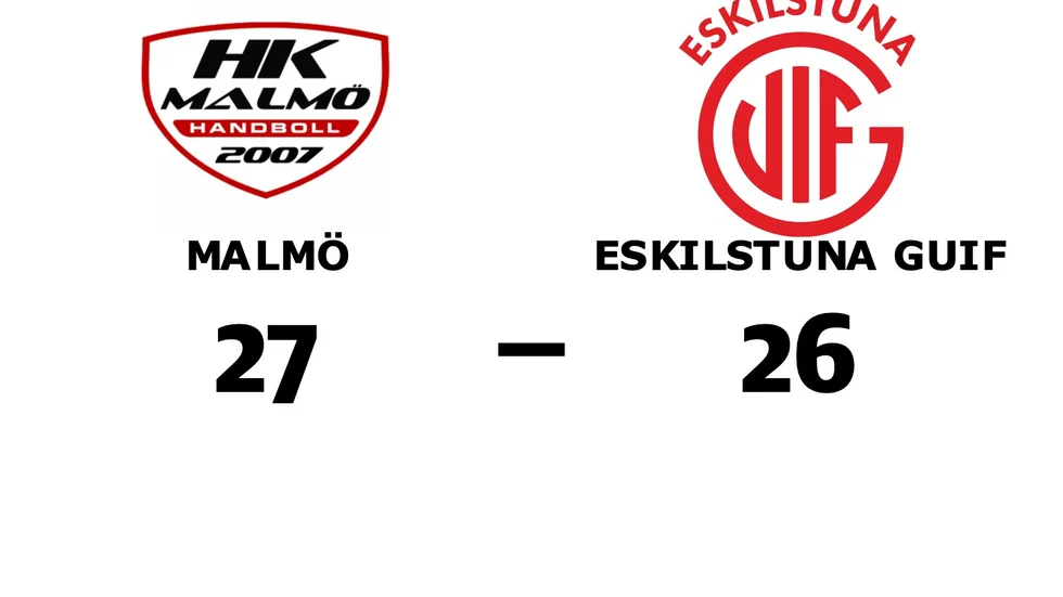 HK Malmö vann mot Eskilstuna Guif