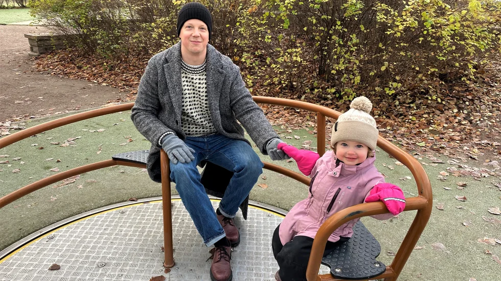 Tobias Saarela, 33, från Uppsala med Vera 2 år: "Man ska veta när det är läge att ta strid, och när det inte är det."