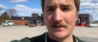 Här söker polisen efter mannen – UNT på plats