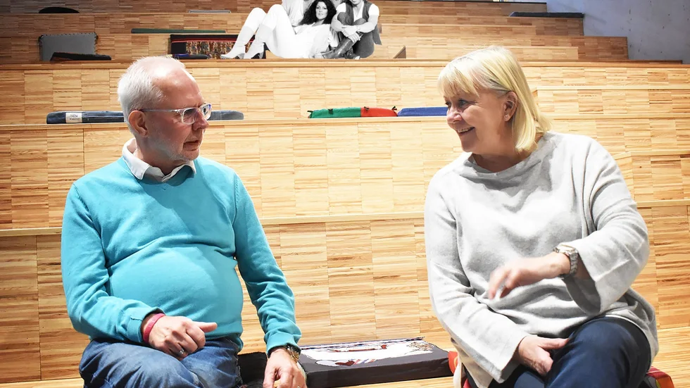 De gamla kompisarna Hans "Berka" Bergkvist och Ingmarie Halling minns tillbaka från tiden med Abba.
