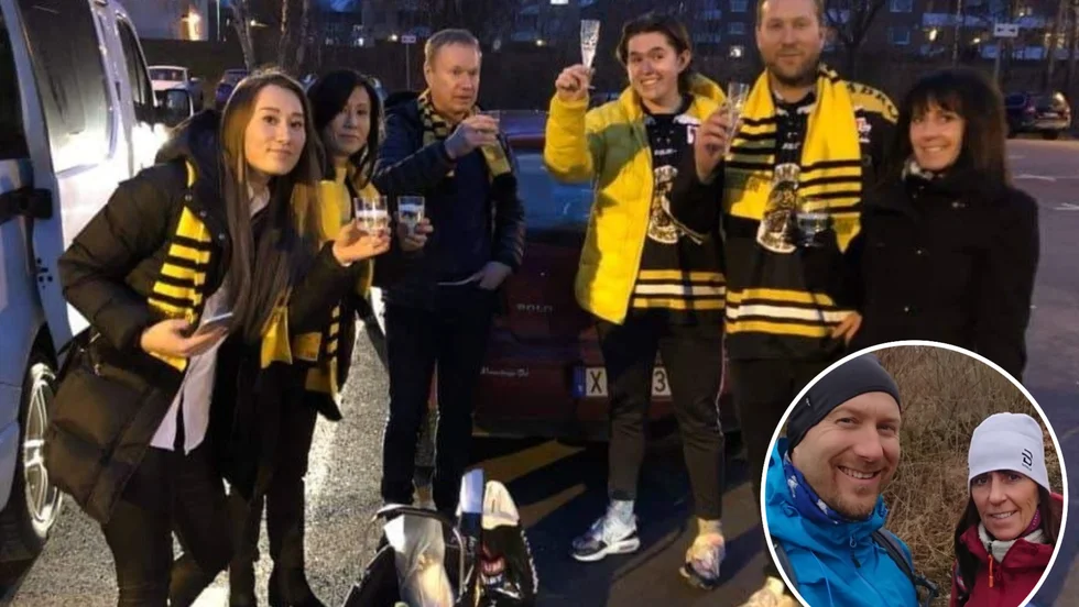 Robert Soowik och Malin Carlsson är två av många inbitna VH-fans. Normalt sett hade de varit i Blekinge och sett slutspelsmatchen mot Mörrum live, nu får de följa den på distans från Öland istället. 