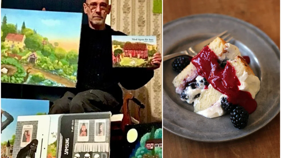 Konstnären Matte Liegnell har sålt tavlor och böcker för att kunna bjuda vårdpersonal på "lyxfika".