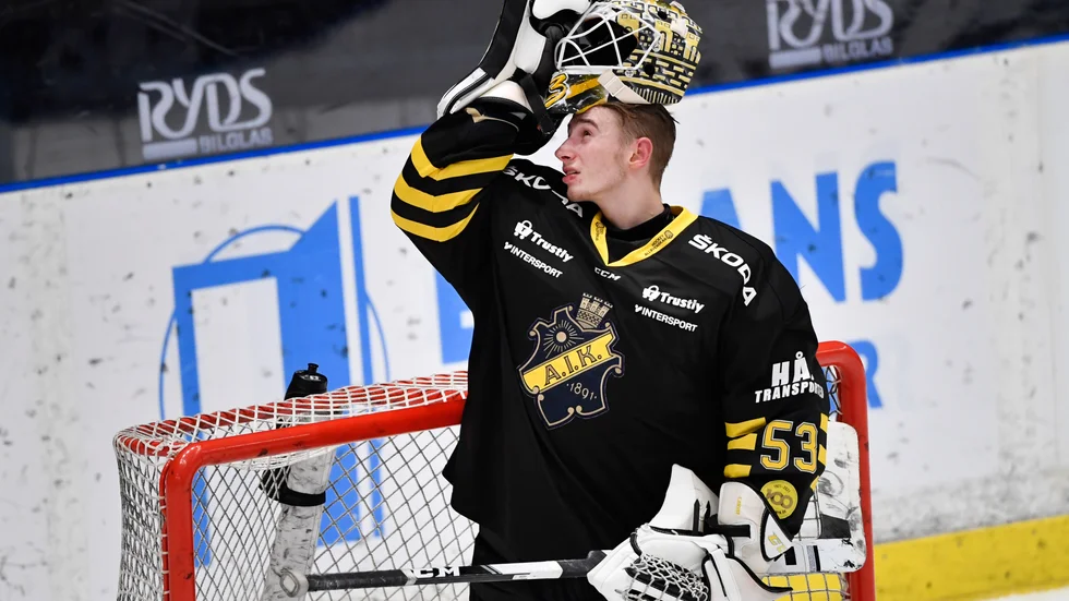 Claes Endre blev stor matchvinnare när AIK skrällvann över Timrå. Arkivbild.