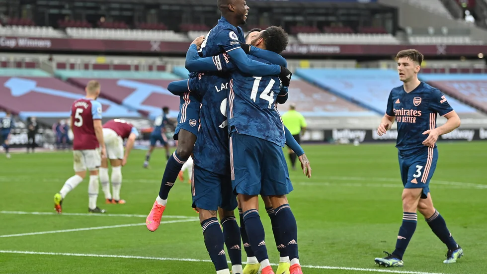 Arsenal hämtade upp 0–3 till 3–3 i söndagens Premier League-match mot West Ham.