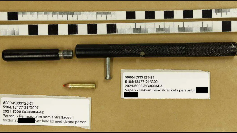Två pennpistoler hittades hemma hos mannen – nu åtalas han. Bilden är tagen vid ett annat tillfälle.