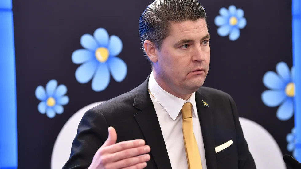 Sverigedemokraternas Oscar Sjöstedt (SD) säger att förslaget skulle innebära en förstärkning för den breda medelklassen. Arkivbild.