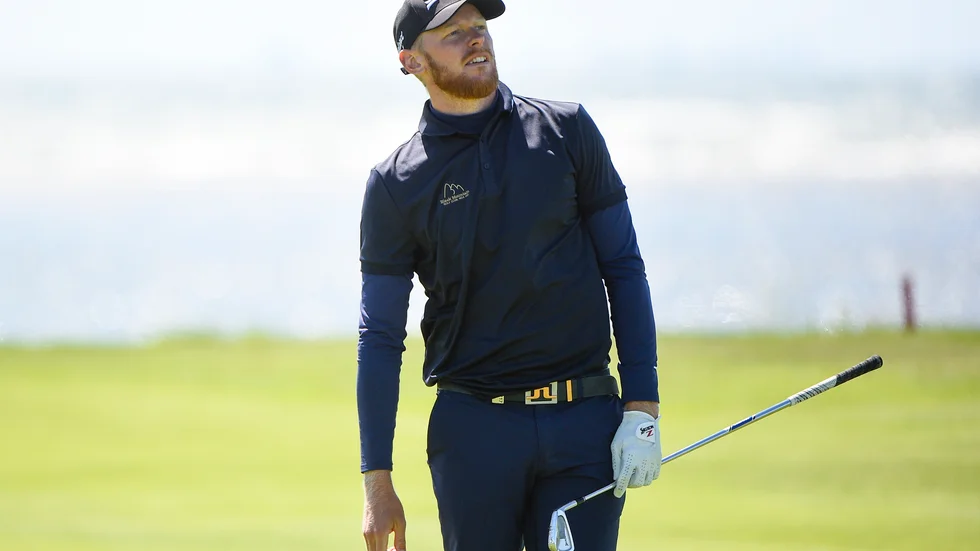 Sebastian Söderberg är med i kampen om segern på Europatouren i Abu Dhabi. Arkivbild.