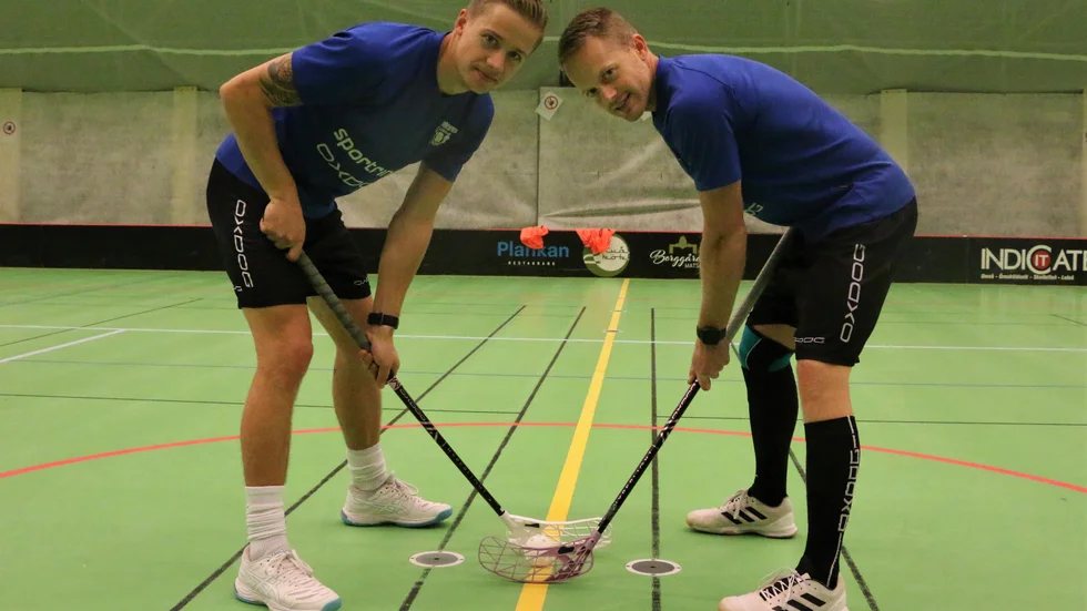 Erik Nilsson och Tommy Nilsson spelar tillsammans i moderföreningen Öjebyns IBF. 