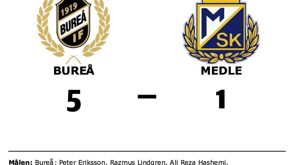 Bureå IF vann mot Medle SK