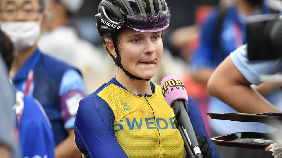 Jenny Rissveds drog sig ur dagens VM-lopp i Italien på grund av sjukdom. Arkivbild.