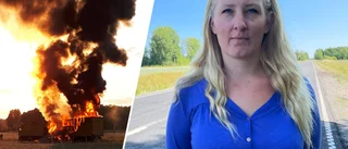 Hanna och sonen kastade sig ur den brinnande lastbilen: "Explosionen kändes i ryggen"