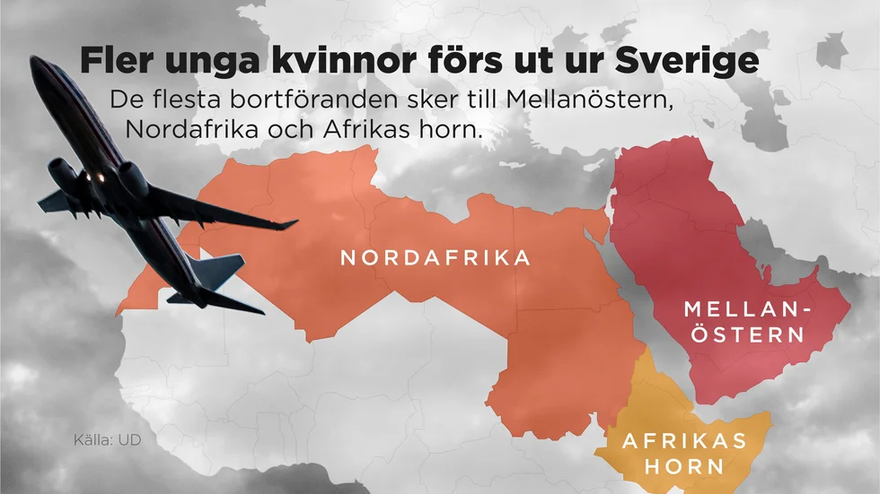 Antalet flickor och unga kvinnor som ber om hjälp efter att ha förts ut ur Sverige har ökat under 2021.