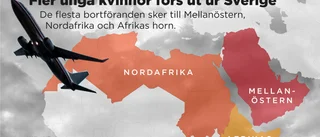 Ökning av flickor som förs ut ur Sverige