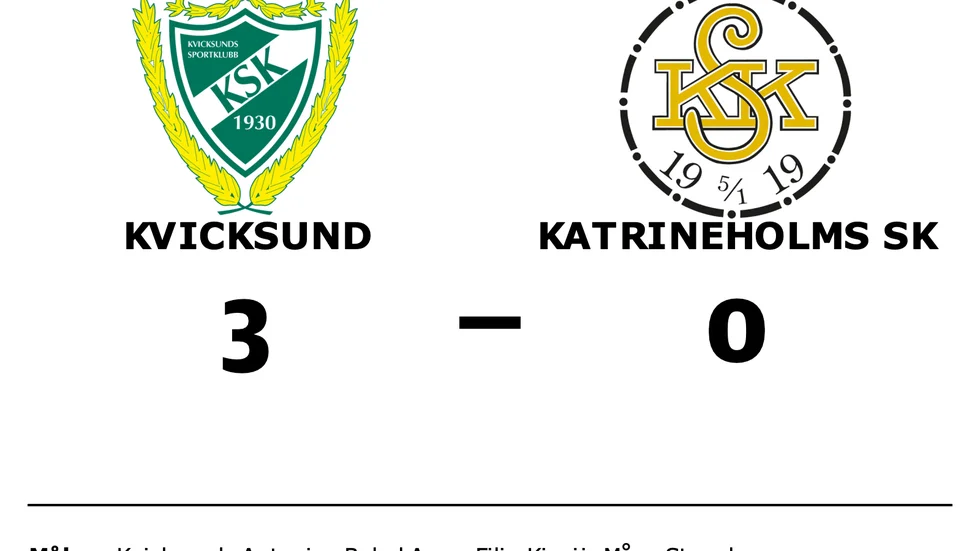 Kvicksunds SK vann mot Katrineholms SK FK