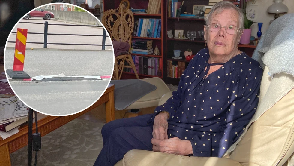 Markduken som, enligt Hannah Klintberg själv och två vittnen, orsakade olyckan utanför kommunhuset.