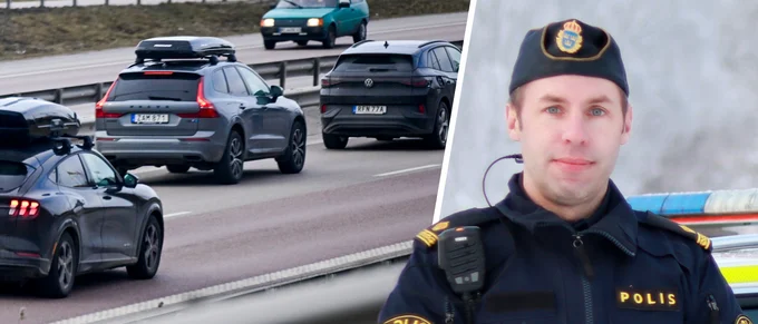 Stor poliskontroll på E4: ”Försöker profilera yrkeskriminella”
