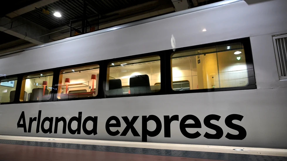 Arlanda Express-tågen stod stilla en stund på måndagskvällen. Arkivbild.