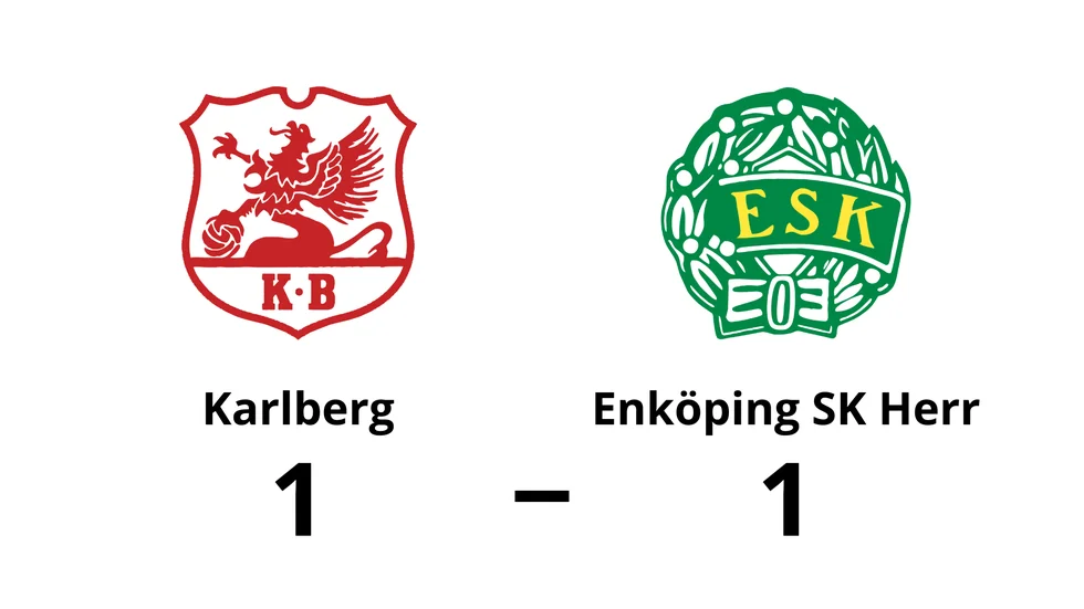Karlbergs BK spelade lika mot Enköping SK Herr