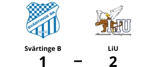 LiU avgjorde i andra halvlek mot Svärtinge B