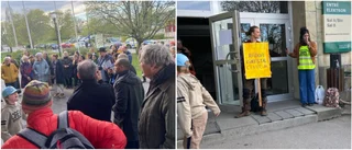 Demonstration mot byggplaner: "Rädda Gnesta centrum"