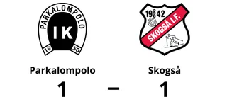 Kryss i mötet mellan Parkalompolo och Skogså