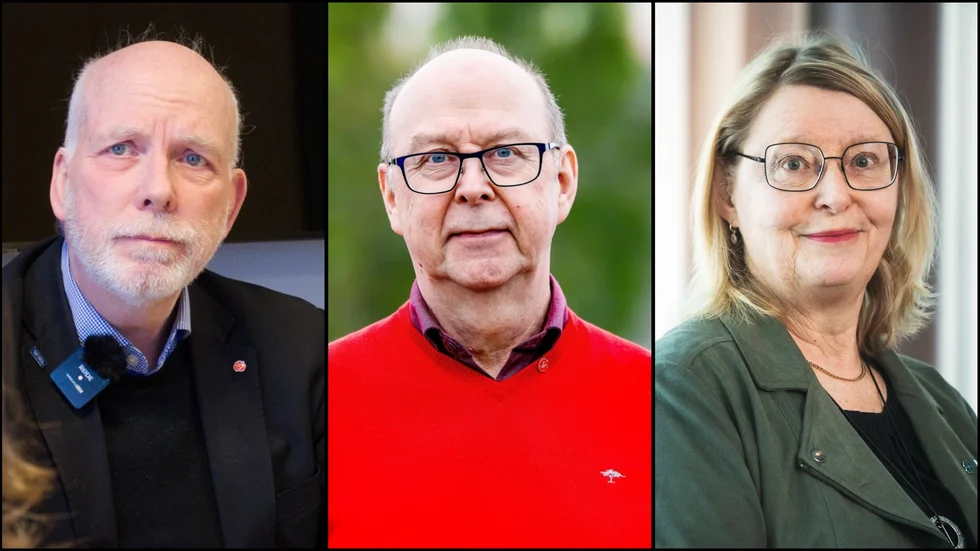 Anders Öberg (S), Glenn Berggård (V) och Birgitta Dahlbäck (C)