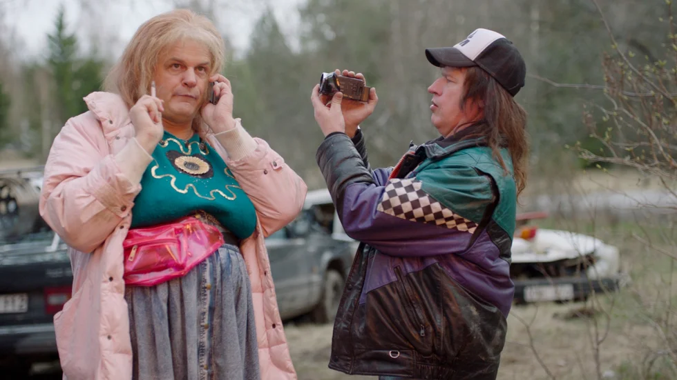 Johan Rheborg (Morran) och Robert Gustavsson (Tobias) spelade in material till nya säsongen av tv-serien i ett hus i Enköping.