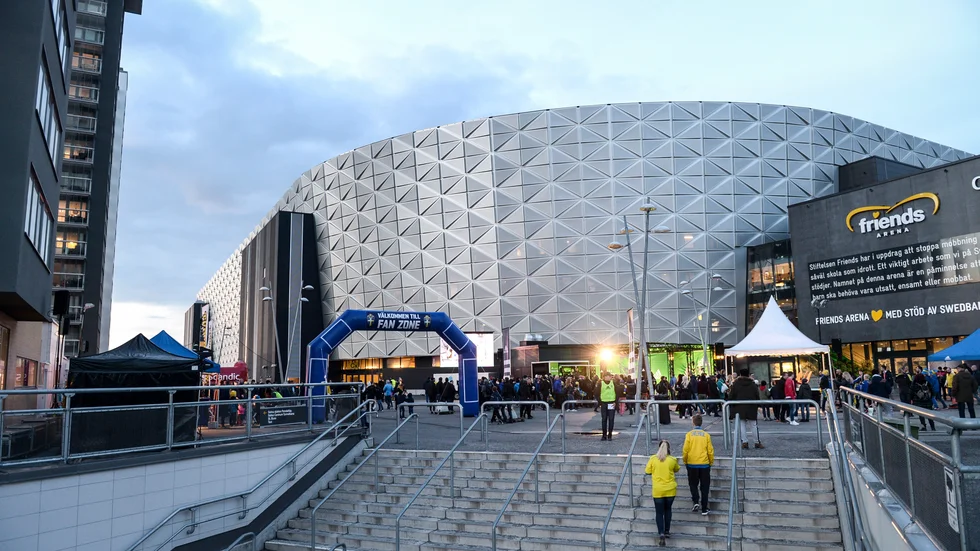 Friends arena är tänkt som finalarena under EM-slutspelet 2025. Arkivbild.