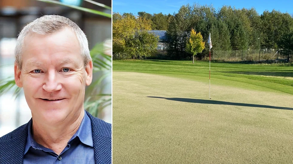 Anders Hellman på bostadsutvecklingsbolaget Ortalis vill komma över mark på Strängnäs golfklubb där det i stället ska uppföras minst 200 bostäder. Bland annat just här bakom Solberga handelscentrum.