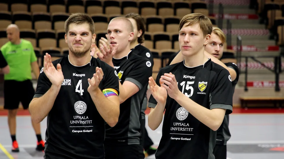 Simon Nilsson, Ludvig Myhrbäck, Albin Andersson och övriga i Gute står inför en måstematch i helgen om Gute ska rädda sig kvar i division 3.