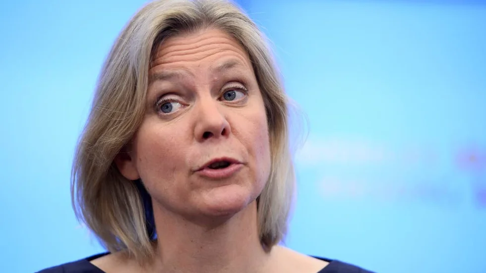 FÖRSVAR. Finansminister Magdalena Andersson (S) försvarar förslaget.