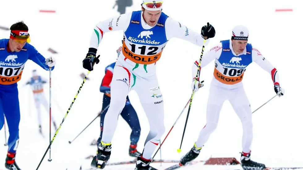 Satsade. Jesper Modin, Piteå Elit, satsade för fullt i Skiathlonloppet.