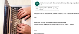 Polisen varnar för nya bluffmejl – från polisen