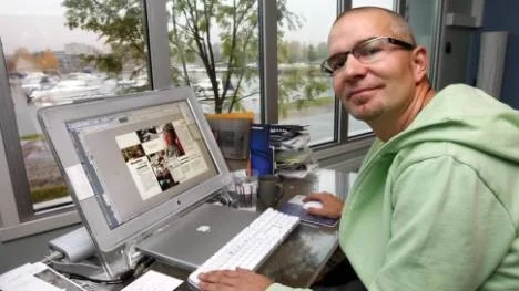Mats Långström, vd på reklambyrån Helikopter i Piteå. (Arkivbild)