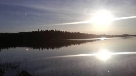 Solnedgång vid Serrejaursjön.