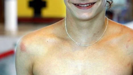 Dmitri Sandström, Piteå Sim, silvermedaljör i regionsfinalen i simning.