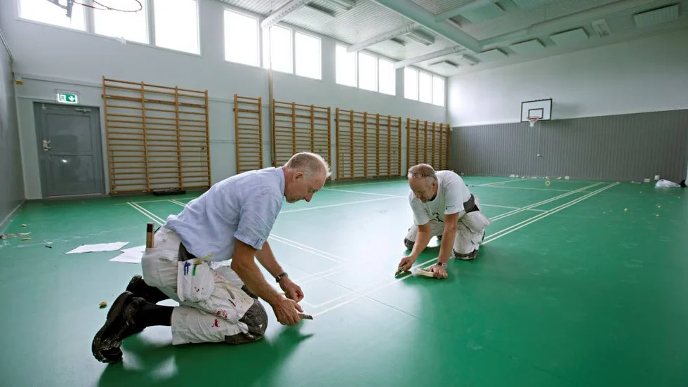 2016 renoverades sporthallen vid Strömnäs skola. Nu har en omfattande vattenskada uppstått. (Arkivbild)