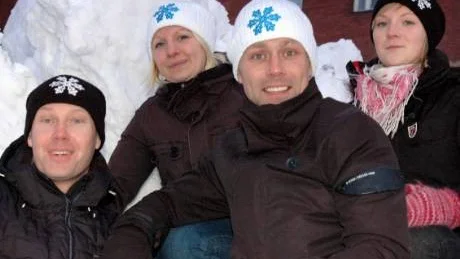 LADDAR FÖR SUCCÉ. Anders Rönnqvist, Erika Karlsson, Peter Thornéus och Lina Edin laddar för årets Snöfestival. "Den största och bästa någonsin", enligt festivalgeneralen Thornéus.