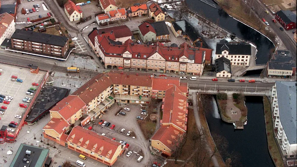 Mjölby Centrum flygbild