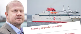 Färjan lade till i Nynäshamn – nästan tre timmar försenad