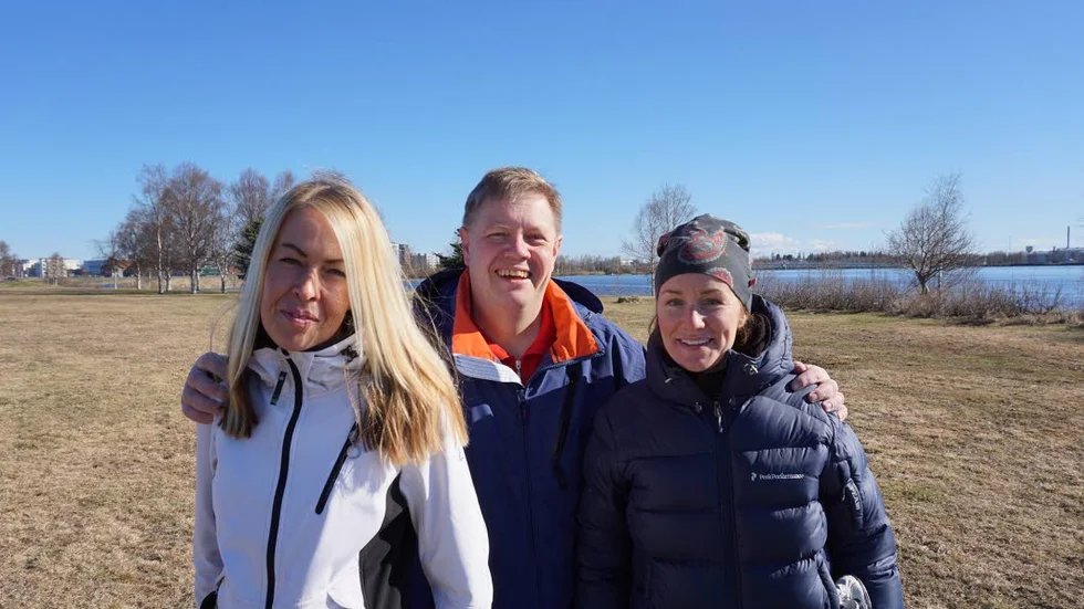 Camping. Sofia Rosendahl (Va- och avfallschef), Robert Ekholm (gatuchef) och Anna-Karin Engström (projektingenjör).