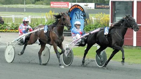 Mellby Spader har både kapacitet och humör. Här håller hon och Ove A Lindqvist undan för favoriten Appy Employed.