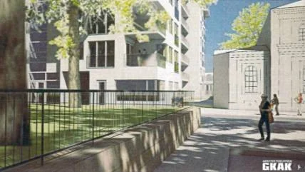 Så här kan de nya vyn mot Nygatan bli från Gymnastikgatan, en av stans få kvarvarande kullerstensgator.